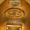 Chanel CC Gold Plated Round Clip On Earrings Secondhand