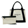 Balenciaga Canvas Navy Cabas Tote S Secondhand