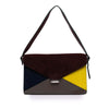 Secondhand Celine Suede Calfskin and Pony Hair Diamond Clutch
