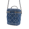Secondhand Chanel CC Quilted Denim Vanity Bag
