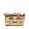 Bottega Veneta Small Metallic Calfskin Intreccio Plisse Cassette Crossbody Secondhand