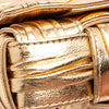 Bottega Veneta Small Metallic Calfskin Intreccio Plisse Cassette Crossbody Secondhand