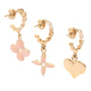 Louis Vuitton Gold Plated Enamel Sweet Monogram Push Back Earrings Secondhand