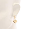 Louis Vuitton Gold Plated Enamel Sweet Monogram Push Back Earrings Secondhand