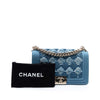 Chanel Old Medium Pleated Denim Boy Flap Secondhand