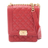 Chanel Quilted Lambskin North South Boy Flap Secondhand