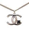 Chanel CC Brass Strass Pendant Necklace Secondhand