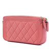 Chanel Quilted Caviar Boy Double Zip Clutch With Chain Secondhand