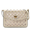 Gucci Medium Cutout Leather and Flora Canvas Traforata Flap Crossbody Secondhand