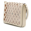 Gucci Medium Cutout Leather and Flora Canvas Traforata Flap Crossbody Secondhand