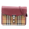 Burberry Small Leather and House Check Canvas Derby Macken Crossbody Secondhand