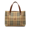 Burberry Mini Haymarket Check Coated Canvas Tote Secondhand
