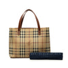 Burberry Mini Haymarket Check Coated Canvas Tote Secondhand