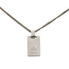 Gucci Sterling Silver and Enamel Diamante Dog Tag Necklace Secondhand
