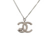 Chanel CC Brass Crystal Pendant Necklace Secondhand