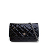 Chanel CC Quilted Patent Wallet On Chain Secondhand