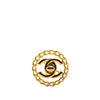 Chanel Gold Plated CC Turnlock Chain Brooch Secondhand