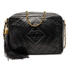 Chanel CC Diamond Quilted Lambskin Tassel Camera Bag Secondhand