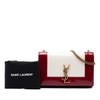 Saint Laurent Small Bicolor Lambskin and Patent Monogram Kate Chain Shoulder Bag Secondhand