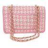 Chanel Small Woven Lambskin and Viscose Single Flap Secondhand