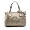 Gucci Small Metallic Leather Soho Working Satchel Secondhand