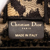 Dior Mizza Mini Embroidered Canvas Leopard Vertical Book Tote Secondhand