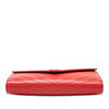 Saint Laurent Grain De Poudre Chevron Monogram Envelope Wallet on Chain Secondhand
