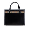 Burberry House Check Trimmed Leather Tote Secondhand