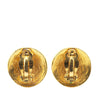 Chanel Gold Plated CC Round Clip On Earrings Secondhand