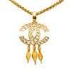 Chanel CC Gold-Plated Filigree Fringe Pendant Necklace Secondhand