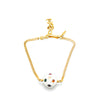 Chanel Gold Plated Soccer Ball Charm Bracelet Secondhand