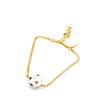 Chanel Gold Plated Soccer Ball Charm Bracelet Secondhand