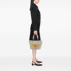 Chanel CC Chocolate Bar Canvas Camellia No. 5 Tote Secondhand