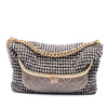Chanel Medium Quilted Houndstooth Tweed and Calfskin Tabatiere Kisslock Fold Over Crossbody Secondhand