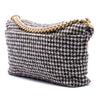 Chanel Medium Quilted Houndstooth Tweed and Calfskin Tabatiere Kisslock Fold Over Crossbody Secondhand