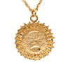 Secondhand Chanel Gold Plated Medallion Coat of Arms Sunburst Pendant Necklace