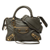 Balenciaga Mini Goatskin Motocross Classic Metallic Edge City Satchel Secondhand