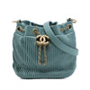 Chanel Small Crumpled Calfskin Coco Pleats Drawstring Bucket Bag Secondhand