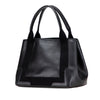 Balenciaga Calfskin Perforated Navy Cabas S Tote Secondhand
