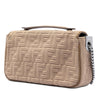 Fendi Zucca Embossed Technical Fabric Chain Midi Baguette Secondhand