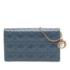 Dior Patent Cannage Lady Dior Pouch with Chain Secondhand