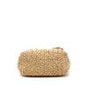 Miu Miu Raffia Floral Applique Crystal Chain Satchel Secondhand