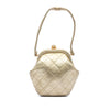 Chanel CC Metallic Quilted Lambskin Kisslock Frame Handbag Secondhand