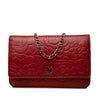 Chanel CC Embossed Lambskin Camellia Wallet On Chain Secondhand
