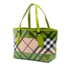 Burberry Patent Trimmed Supernova Check Coated Canvas Tote Secondhand