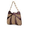 Gucci GG Canvas Bamboo Ring Chain Shoulder Bag Secondhand