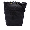 Prada Tessuto Beaded Logo Bucket Bag Secondhand