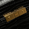 Saint Laurent Medium Shiny Croc Embossed Manhattan Shoulder Bag Secondhand