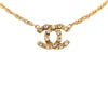 Secondhand Chanel CC Gold Plated Strass Pendant Necklace