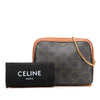 Celine Triomphe Coated Canvas Clutch On Chain Secondhand
